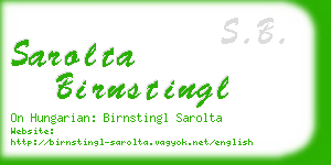 sarolta birnstingl business card